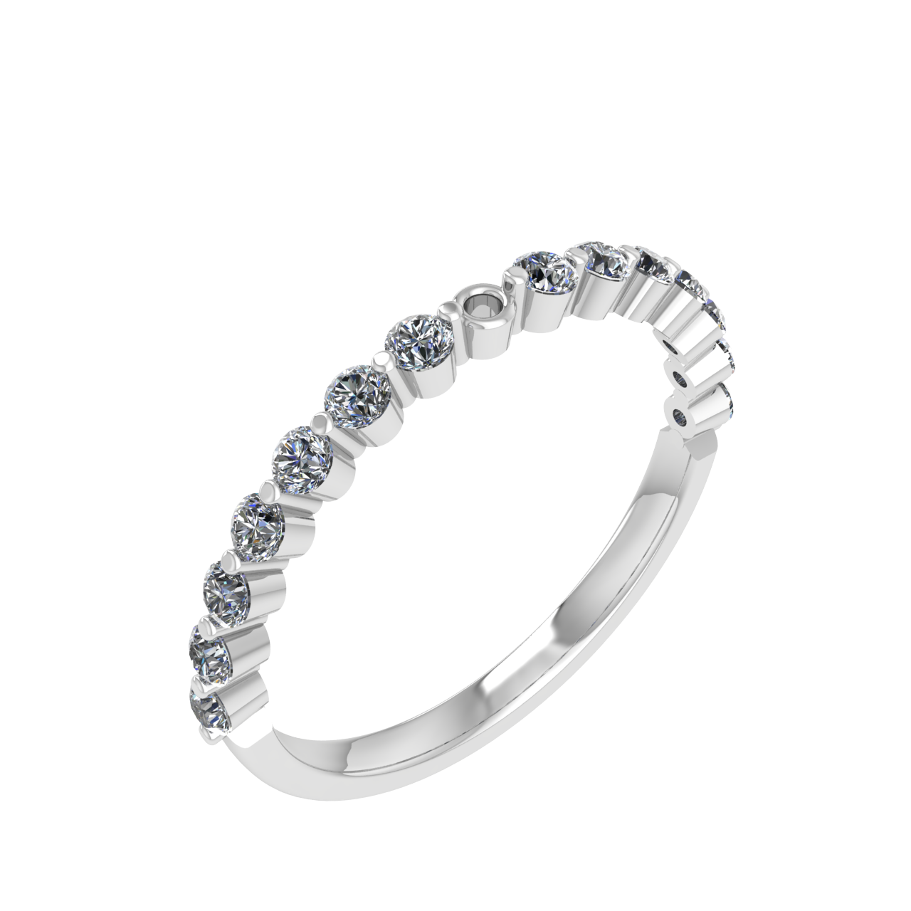 ACCENTED CLASSIC 1 ROW 1.90mm x 1.90mm PEG COMPATIBLE ENGAGEMENT RING